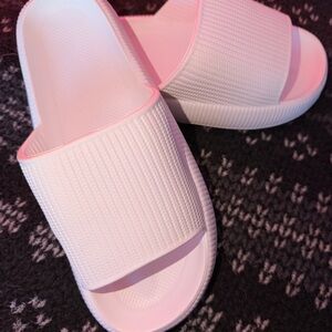 CLOUD SLIDES- Elegant White Slide Sandals